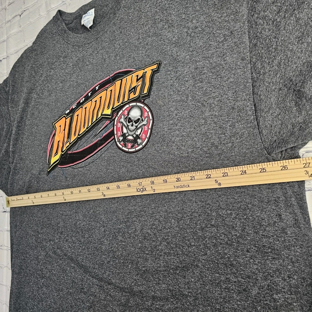 Scott Bloomquist‎ T-Shirt 3XL Evil Eye Double Graphic Gray Crew Neck - Picture 9 of 9